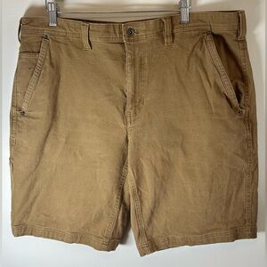 Eddie Bauer Canvas Utility Shorts Classic Fit Men's Size 38 Brown Specially Dyed